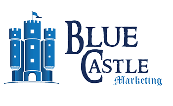 Blue castle marketing logo centered no background 350 x 215 1