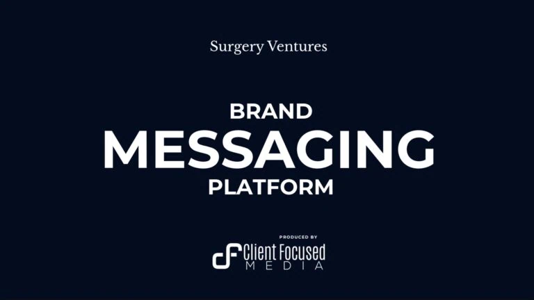 Surgery Ventures Brand Messaging Platform