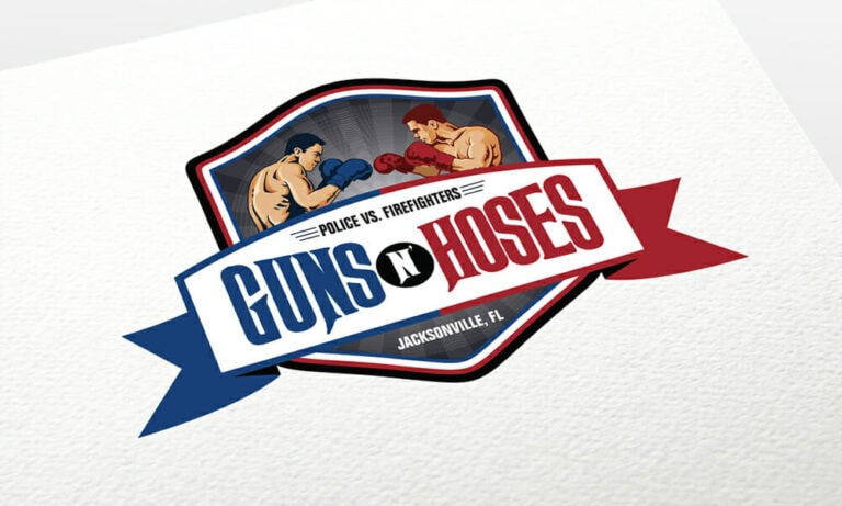 Guns 'n' hoses logo design + collateral