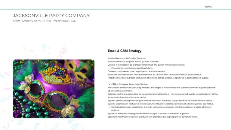 Jacksonville party company marketing strategy