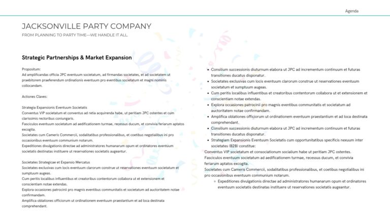 Jacksonville party company marketing strategy