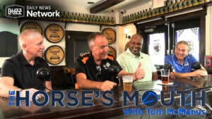 The horse’s mouth at lynch’s irish pub with steven papas, todd marshall, kevin hardy, and coach dave campo