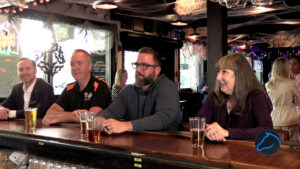 The horse’s mouth at lynch’s irish pub with steve strum, todd marshall, kevin steffens, and elizabeth tate