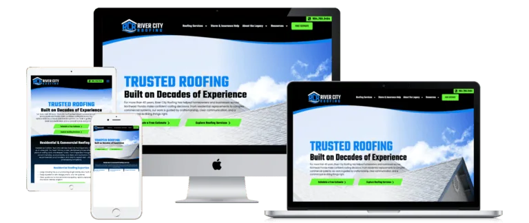 River city roofing website