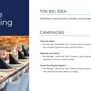 Jacksonville party company marketing strategy