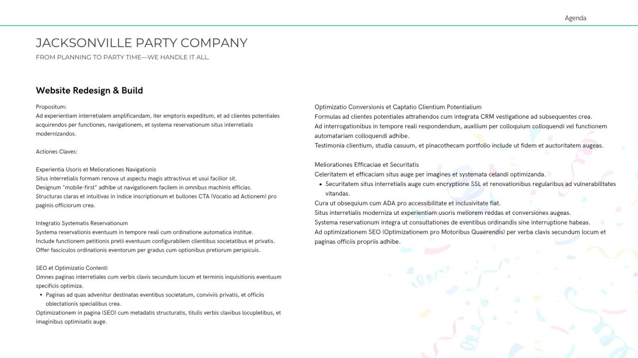 Jacksonville party company marketing strategy