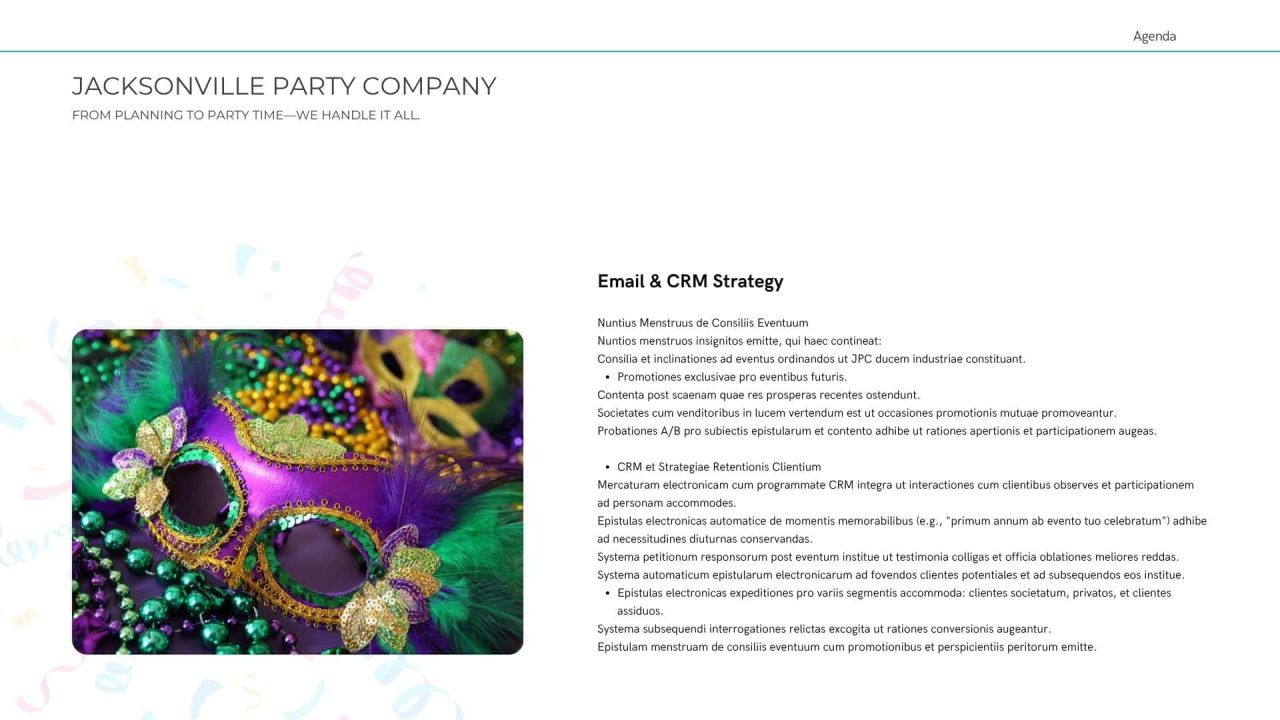 Jacksonville party company marketing strategy