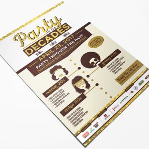 Party of the decades logo & branding