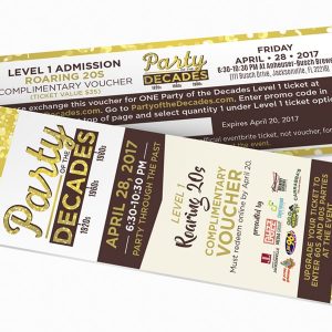 Party of the decades logo & branding